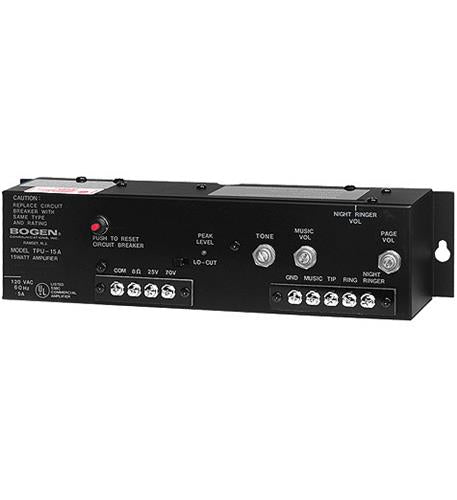 Bogen TPU15A 15W Amplifier Telphone Paging System 1 Telephone 1 AUX Input
