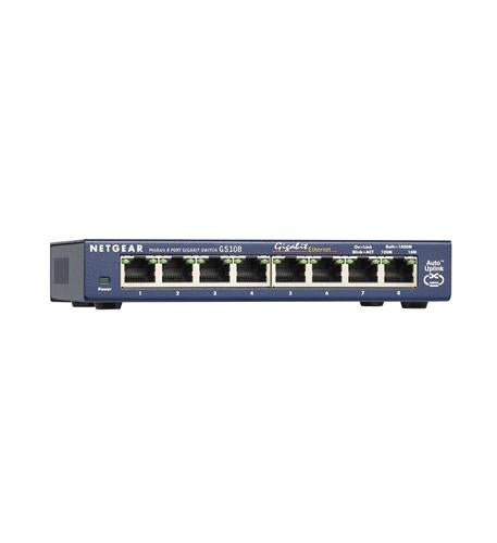 Netgear GS108-400NAS 8 Port Gigabit Ethernet Unmanaged Desktop Switch