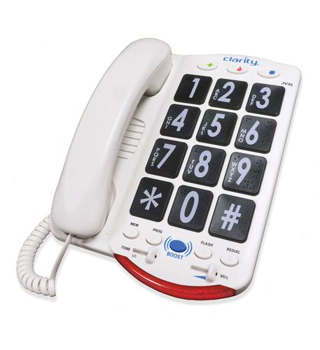 Clarity JV35 Corded Handset Phone Large Black Buttons Braille