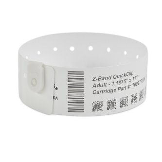 Zebra 10027730K Z-Band QuickClip Kit 1 3/16" Width x 7" Length - Direct Thermal