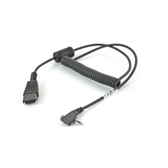 Zebra 25-124411-03R Headset Adapter Cable QD/Sub-mini phone Audio Cable - Black