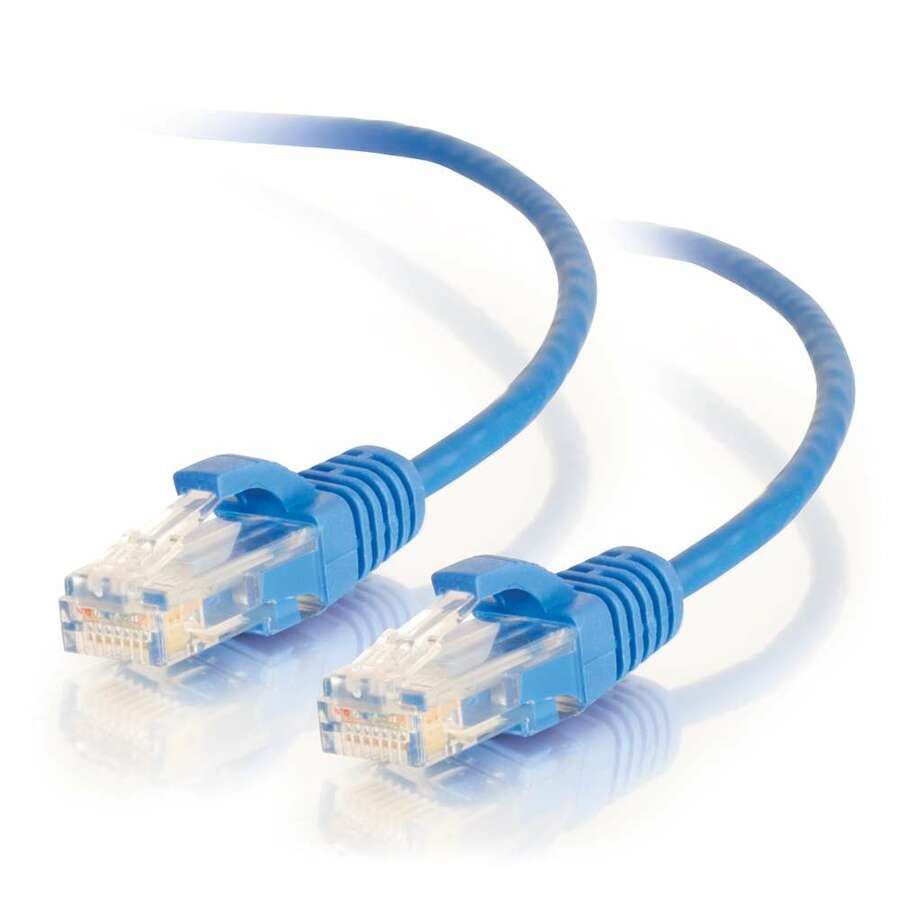 C2G 01072 1ft Cat6 Ethernet Cable - Slim - Snagless Unshielded (UTP) - Blue