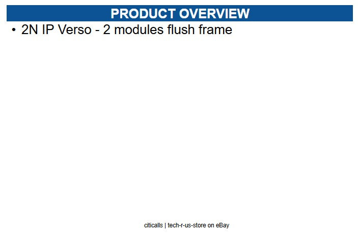 AXIS 01280-001 2N Faceplate - Flush Mount