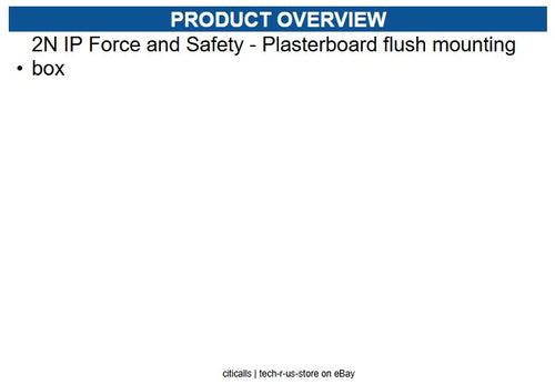 AXIS 01349-001 2N IP Force and Safety - Plasterboard flush mounting box