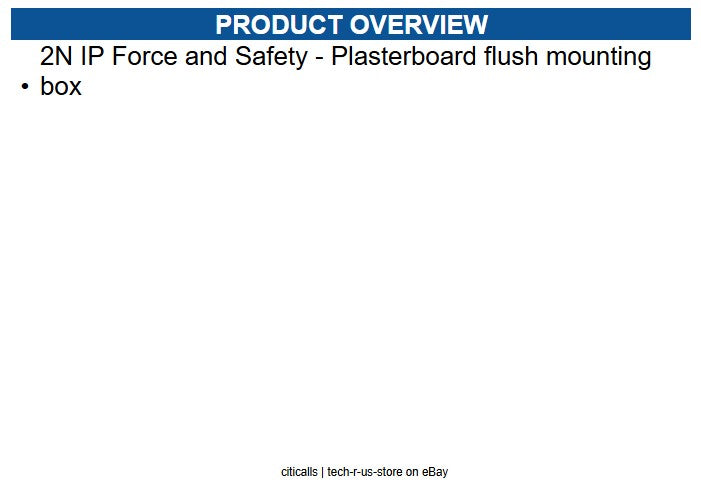 AXIS 01349-001 2N IP Force and Safety - Plasterboard flush mounting box