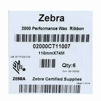 Zebra 02000CT11007 2000 Ribbon Cartridge - Thermal Transfer - 6 / Carton