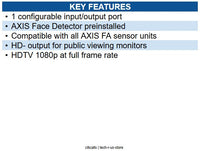 AXIS 02196-001 FA51 1-Channel Main Unit with HD- Output for AXIS FA Sensor Unit