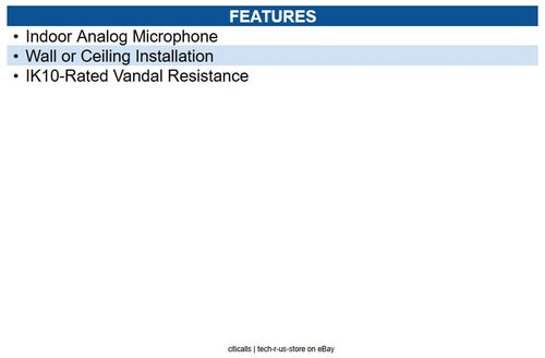 AXIS 02270-001 TU1001-V Wired Microphone TAA Compliant - 20 Hz to 20 kHz -31 dB
