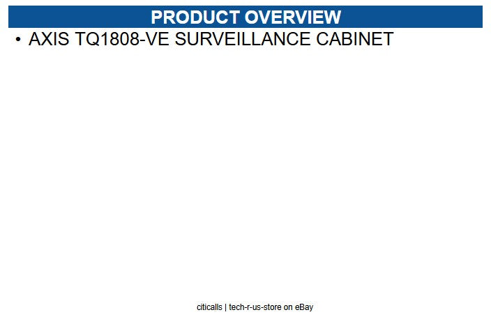AXIS 02359-001 TQ1808-VE Surveillance Cabinet for Door Controller