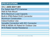 AXIS 02411-001 TQ5001-E Pole/Wall Mount for PTZ Camera
