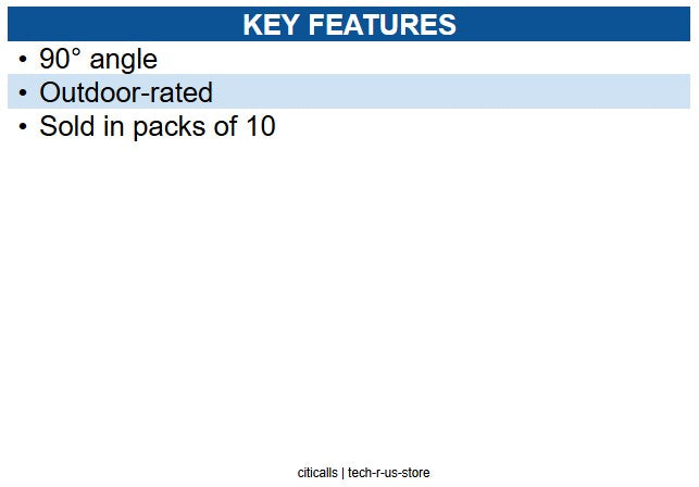 AXIS 02470-021 TU6002 Right-Angle SMA Adapter, 10-Pack, Gold