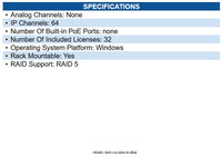 AXIS 02537-001 Camera Station S1232 Rack Recording Server 16 TB HDD - TAA