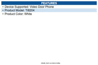 AXIS 02561-001 TI8204 Mounting Box for Video Door Phone White - Aluminum