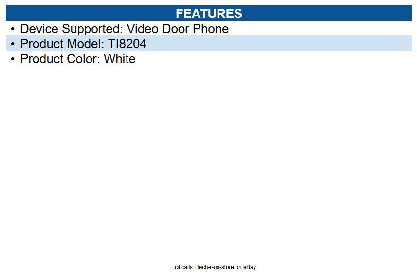 AXIS 02561-001 TI8204 Mounting Box for Video Door Phone White - Aluminum