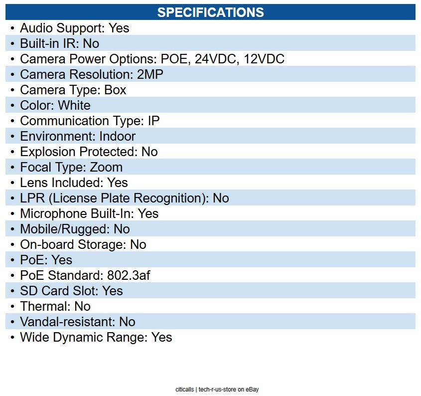 AXIS 02580-001 M1135 Mk II i-CS 2 Megapixel Full HD Network Camera Color - Box