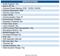 AXIS 02616-004 Q3626-VE 4 Megapixel Network Camera Color - Dome - White - TAA