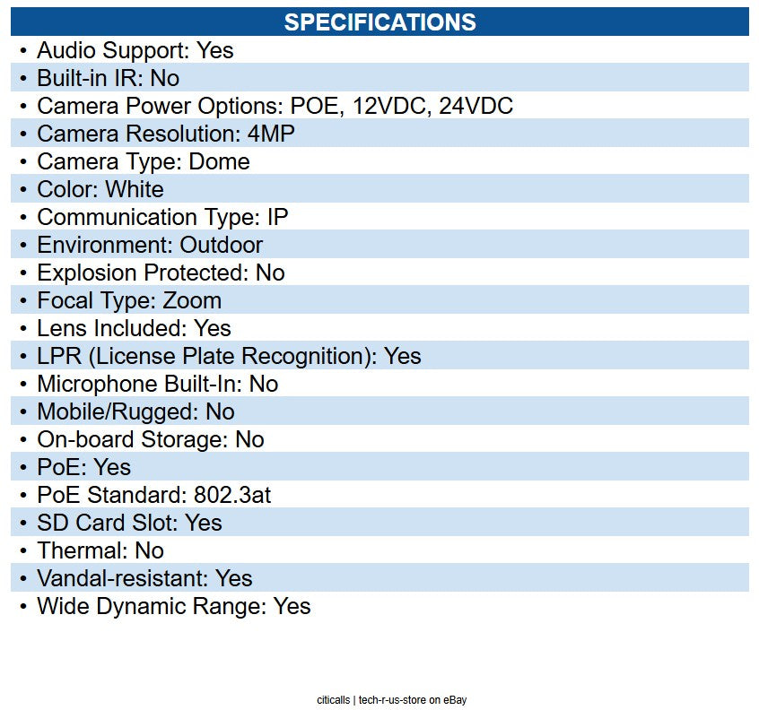 AXIS 02616-004 Q3626-VE 4 Megapixel Network Camera Color - Dome - White - TAA