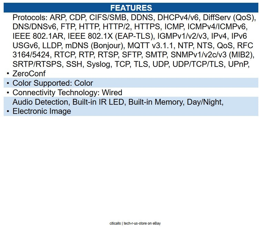 AXIS 02736-001 P1387-LE 5 Megapixel Outdoor Network Camera Color - Box - White