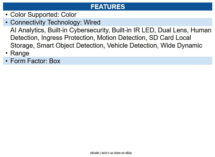 AXIS 02757-001 8 Megapixel / 2 Megapixel Outdoor 4K Network Camera Color - Box
