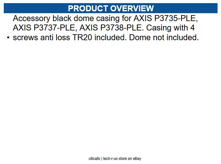 AXIS 02871-001 TP3833-E Dome Casing Black Outdoor - Black