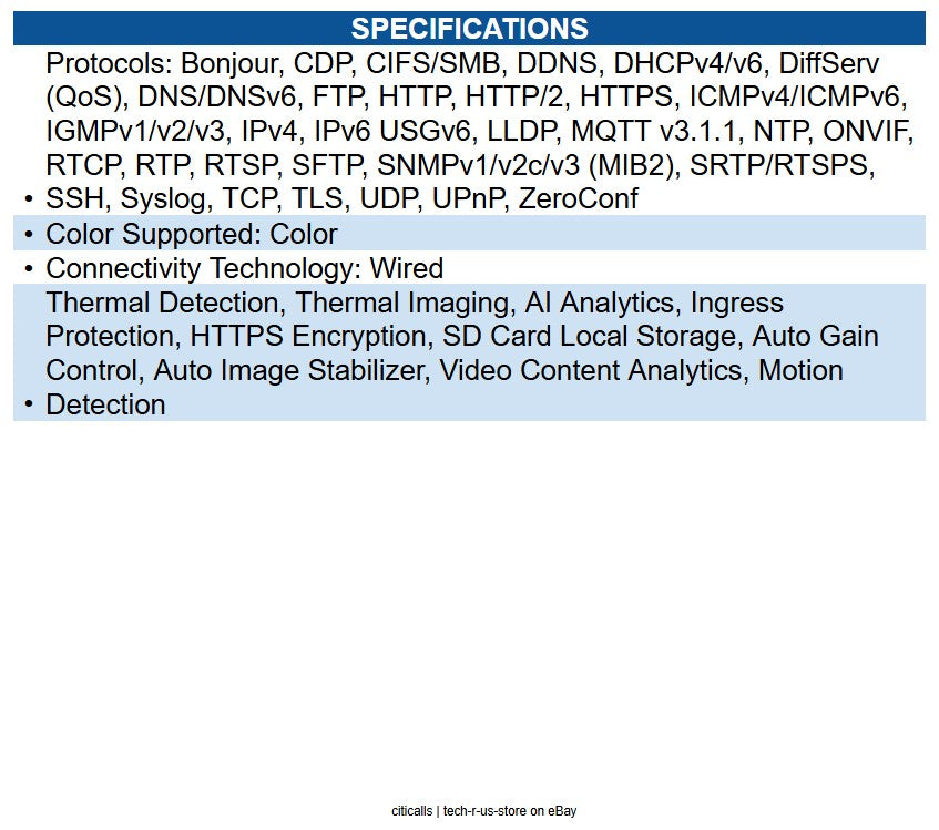 AXIS 02953-001 Q1971-E Outdoor Network Camera Color - White - TAA Compliant
