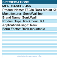 SonicWall 03-SSC-3456 TZ280 Rack Mount Kit For Rack - Rack-mountable