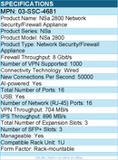 SonicWall 03-SSC-4681 NSa 2800 Network Security/Firewall Appliance