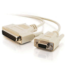 CablesToGo 03019 6ft DB25 Male to DB9 Female Serial RS232 Null Modem Cable