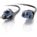 C2G 03134 10ft Power Cord - 18 AWG - NEMA 5-15P to IEC320C13 - Black