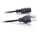 C2G 03134 10ft Power Cord - 18 AWG - NEMA 5-15P to IEC320C13 - Black