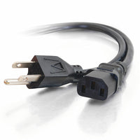C2G 03134 10ft Power Cord - 18 AWG - NEMA 5-15P to IEC320C13 - Black