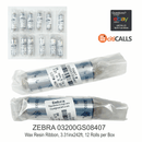Zebra 03200GS08407 Wax Resin Ribbon 3.31"x242ft 3200 0.5in Core (12 Rolls)