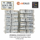 Zebra 03200GS11007 Wax Resin High Perf Resin Ribbon 4.33inx242ft 3200 12 Rolls