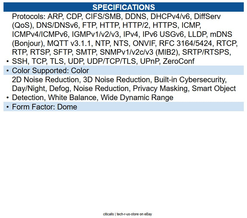 AXIS 03206-001 Q3558-LVE 8 Megapixel Outdoor Network Camera Color - Dome - White