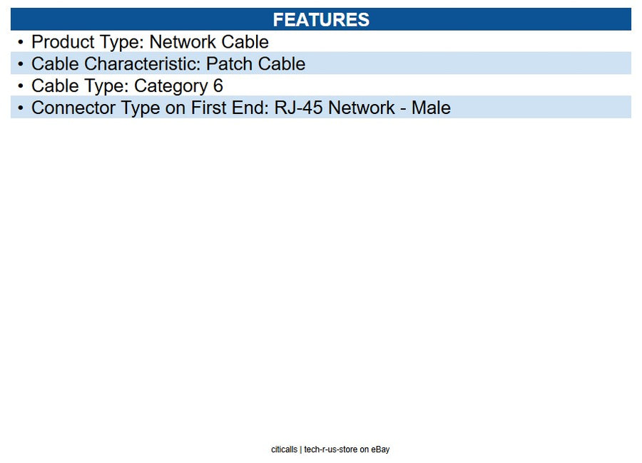 CablesToGo 03983 6ft Cat6 Ethernet Cable Snaglass Unshielded (UTP) - Black