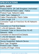 C2G 04007 2ft Cat6 Ethernet Cable - Snagless Unshielded (UTP) - Yellow