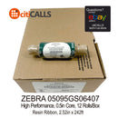 Zebra 05095GS06407 Resin Ribbon 2.52inx242ft 5095 High Performance QTY=12