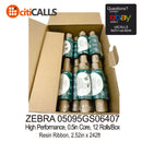 Zebra 05095GS06407 Resin Ribbon 2.52inx242ft 5095 High Performance QTY=12