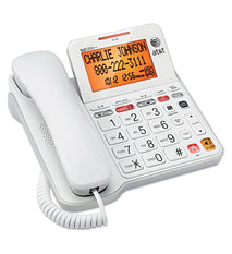 AT&T CL4940 White Corded Speakerphone and Digital Answering System Caller ID