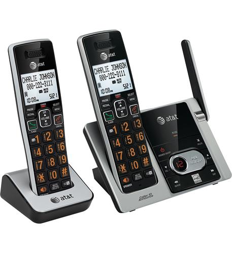 AT&T CL82213 2 Handset Black Cordless Answering System Caller ID/Call waiting