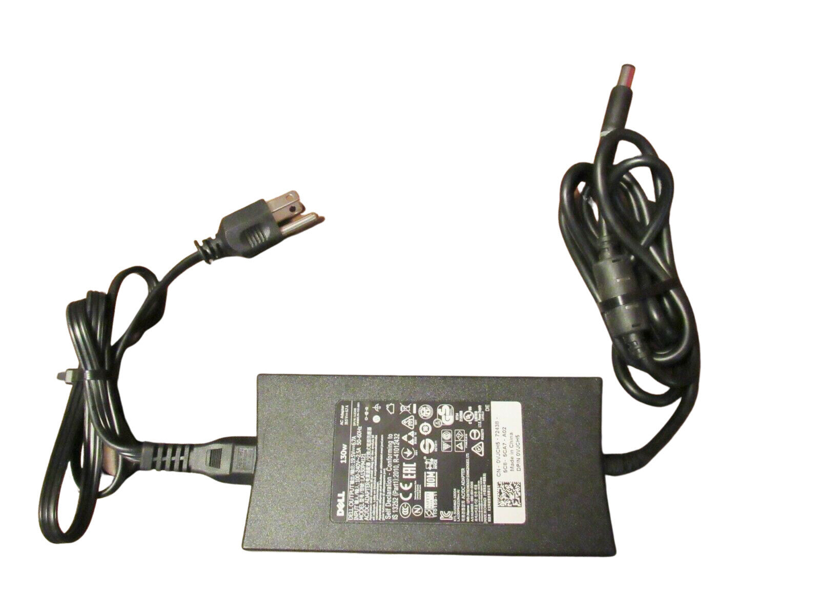 Dell 0VJCH5 130W AC Adapter - 19.5 V - 6.7 A - Laptop Charger