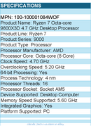 AMD 100-100001084WOF Ryzen 7 9000 9800X3D Octa-core - 4.70 GHz Processor