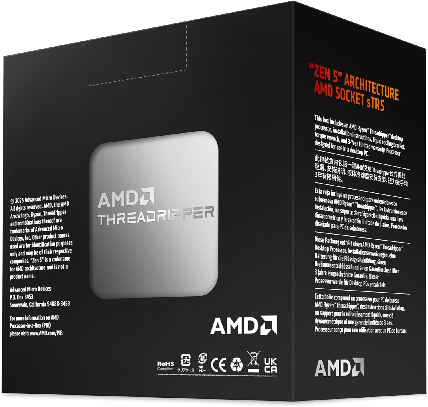 AMD 100-100001593WOF Ryzen Threadripper 9000 9980X Tetrahexaconta-core Processor