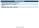 Zebra 10006224 Z-perform 1000d Receipt Paper White 4" X 100ft. - Direct Thermal