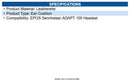 EPOS 1000912 ADAPT 100 / C10 Leatherette Earpads
