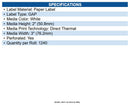 Zebra 10010029 Z-perform 2000d White Coated Labels 3" X 2" - Direct Thermal - 1"
