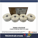 Zebra 10010039 Z-Select 4000D Thermal Label 2X1 Inch 2340/ROLL 4 Rolls per Box