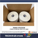 Zebra 10010039 Z-Select 4000D Thermal Label 2X1 Inch 2340/ROLL 4 Rolls per Box