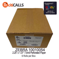 Zebra 10010054 Z-Select 4000D Direct Thermal Tag 7.5 MIL 2.25X1.37 6x1600/Roll