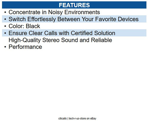 EPOS 1001008 ADAPT 361 - Stereo Wireless Headphones with Mic - Black